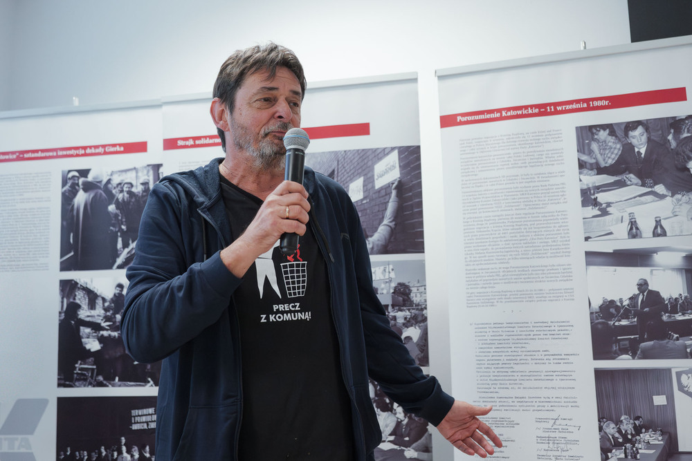 Sławomir Bugajski, bohaterem czwartego spotkania w ramach cyklu 45 lat „Solidarności" Śląsko-Dąbrowskiej – ludzie i struktury. Fot.: IPN Krzysztof Łojko