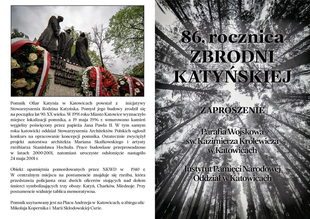 86. rocznica Zbrodni Katyńskiej – Katowice, 10 kwietnia 2026