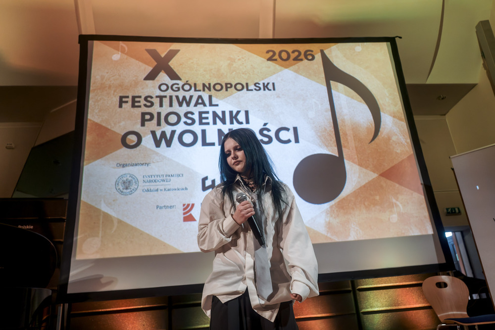 Finał X Ogólnopolskiego Festiwalu Piosenki o Wolności - Katowice, 18 kwietnia 2026. Fot.: IPN Krzysztof Łojko