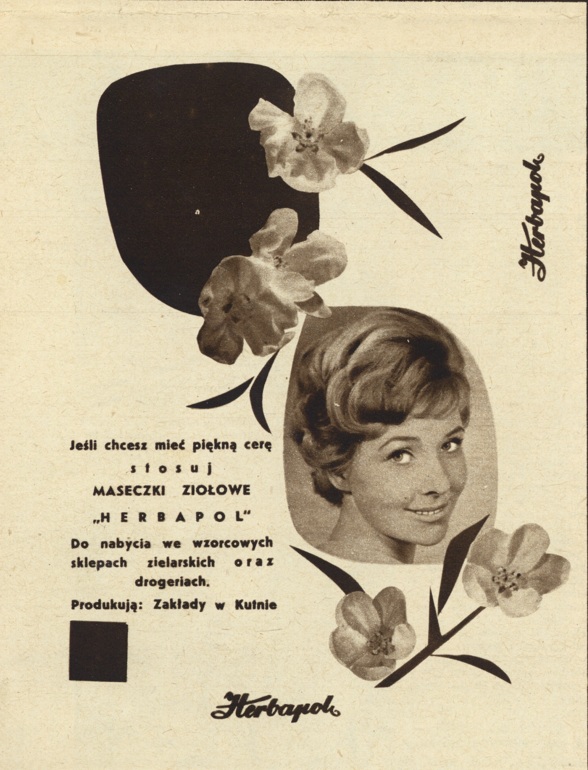 Reklama produktów „Herbapolu”, „Panorama. Śląski tygodnik ilustrowany”, nr 15 (518), 12 IV 1964 r. (IPN Ka 04/3428)