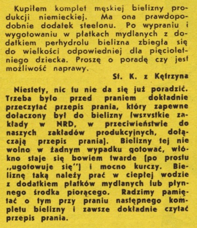 „Odpowiedzi ciotki Gustli”, „Panorama. Śląski tygodnik ilustrowany”, nr 15 (518), 12 IV 1964 r. (IPN Ka 04/3428)
