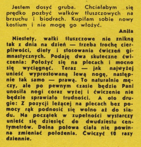„Odpowiedzi ciotki Gustli”, „Panorama. Śląski tygodnik ilustrowany”, nr 15 (518), 12 IV 1964 r. (IPN Ka 04/3428)