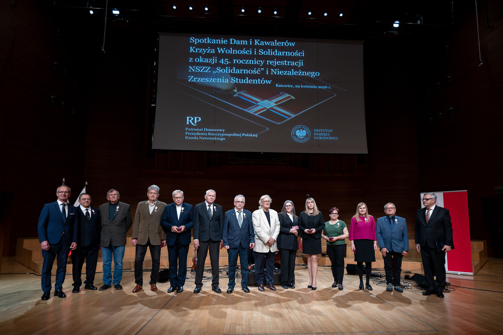 Galeria spotkania Dam i Kawalerów Krzyża Wolności i Solidarności – 45. rocznica rejestracji NSZZ „Solidarność”. „Solidarni, nasz jest ten dzień” – Katowice, 29 kwietnia 2026. Fot.: IPN Krzysztof Łojko