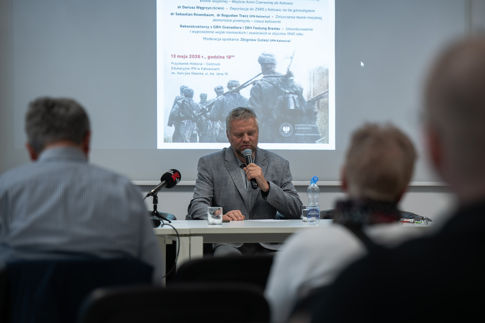 Spotkanie z historią „Rok 1945 w Katowicach. Działania wojenne i represje sowieckie” – Katowice, 13 maja 2026. Fot.: IPN Krzysztof Łojko