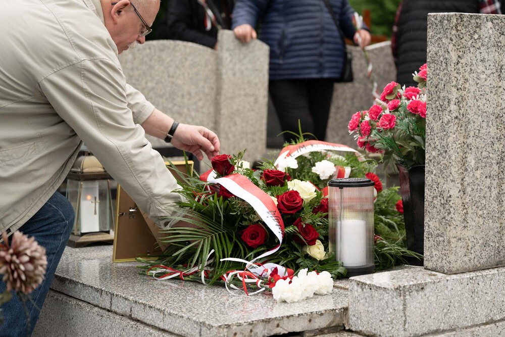 roczystość oznaczenia wspólnego grobu Piotra Błaszaka i Heliodora Rozynka plakietą „Grób Weterana Walk o Wolność i Niepodległość Polski” – Katowice, 15 maja 2026. Fot.: IPN Krzysztof Łojko