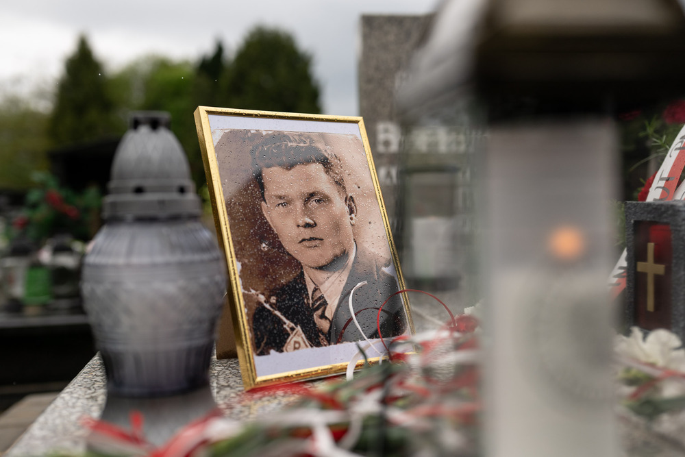 roczystość oznaczenia wspólnego grobu Piotra Błaszaka i Heliodora Rozynka plakietą „Grób Weterana Walk o Wolność i Niepodległość Polski” – Katowice, 15 maja 2026. Fot.: IPN Krzysztof Łojko