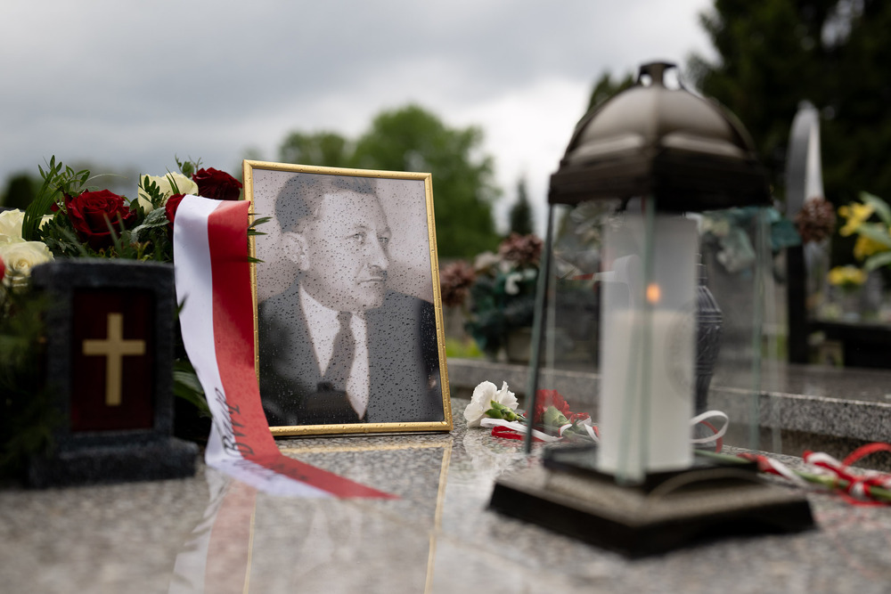 roczystość oznaczenia wspólnego grobu Piotra Błaszaka i Heliodora Rozynka plakietą „Grób Weterana Walk o Wolność i Niepodległość Polski” – Katowice, 15 maja 2026. Fot.: IPN Krzysztof Łojko