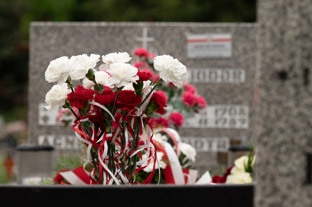 roczystość oznaczenia wspólnego grobu Piotra Błaszaka i Heliodora Rozynka plakietą „Grób Weterana Walk o Wolność i Niepodległość Polski” – Katowice, 15 maja 2026. Fot.: IPN Krzysztof Łojko