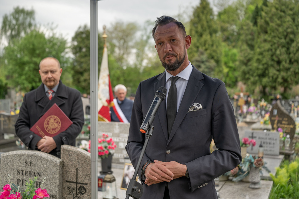 roczystość oznaczenia wspólnego grobu Piotra Błaszaka i Heliodora Rozynka plakietą „Grób Weterana Walk o Wolność i Niepodległość Polski” – Katowice, 15 maja 2026. Fot.: IPN Krzysztof Łojko