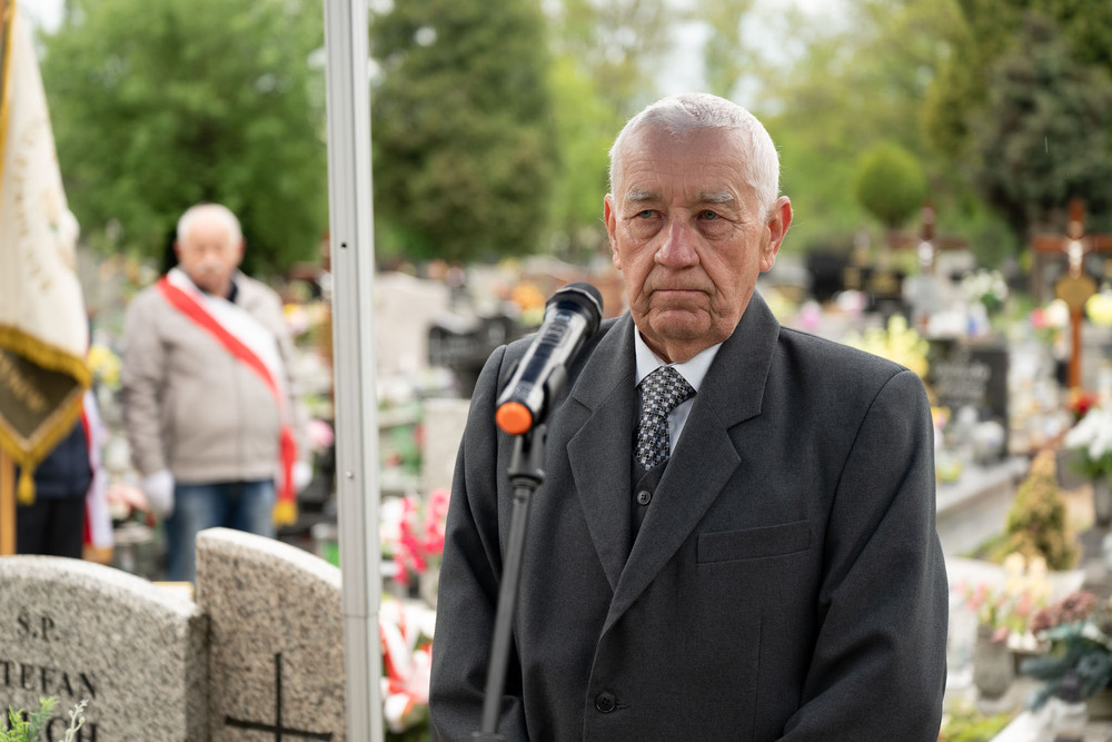roczystość oznaczenia wspólnego grobu Piotra Błaszaka i Heliodora Rozynka plakietą „Grób Weterana Walk o Wolność i Niepodległość Polski” – Katowice, 15 maja 2026. Fot.: IPN Krzysztof Łojko