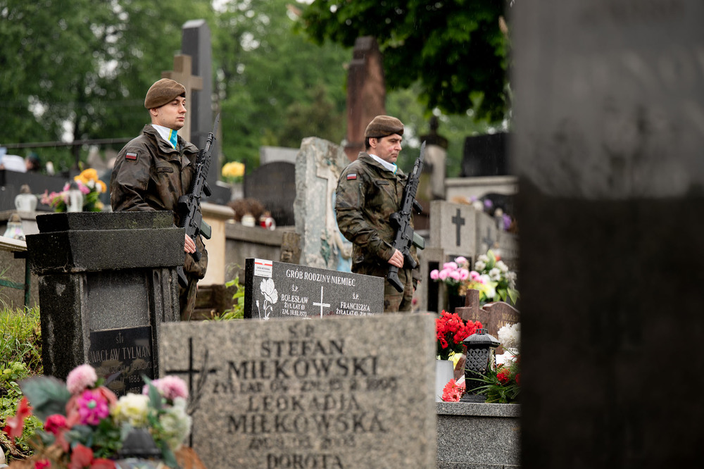 Uroczystość oznaczenia grobu Bolesława Niemca plakietą „Grób Weterana Walk o Wolność i Niepodległość Polski” – Będzin, 18 maja 2026. Fot.: IPN Krzysztof Łojko