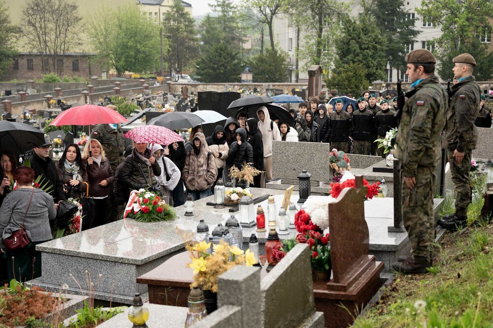 Uroczystość oznaczenia grobu Bolesława Niemca plakietą „Grób Weterana Walk o Wolność i Niepodległość Polski” – Będzin, 18 maja 2026. Fot.: IPN Krzysztof Łojko
