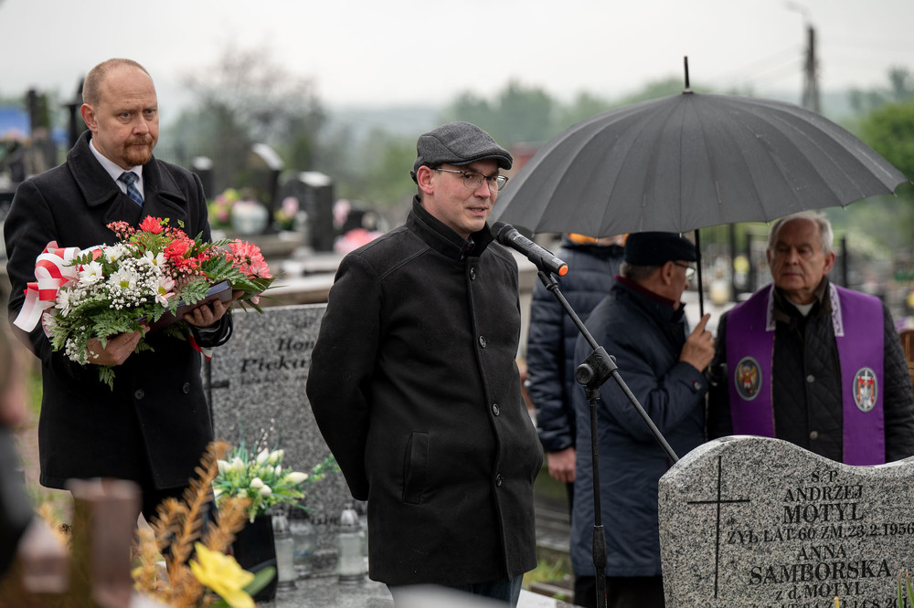 Uroczystość oznaczenia grobu Bolesława Niemca plakietą „Grób Weterana Walk o Wolność i Niepodległość Polski” – Będzin, 18 maja 2026. Fot.: IPN Krzysztof Łojko