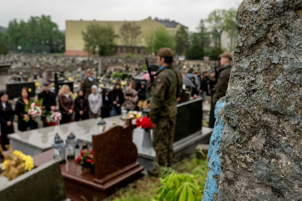 Uroczystość oznaczenia grobu Bolesława Niemca plakietą „Grób Weterana Walk o Wolność i Niepodległość Polski” – Będzin, 18 maja 2026. Fot.: IPN Krzysztof Łojko