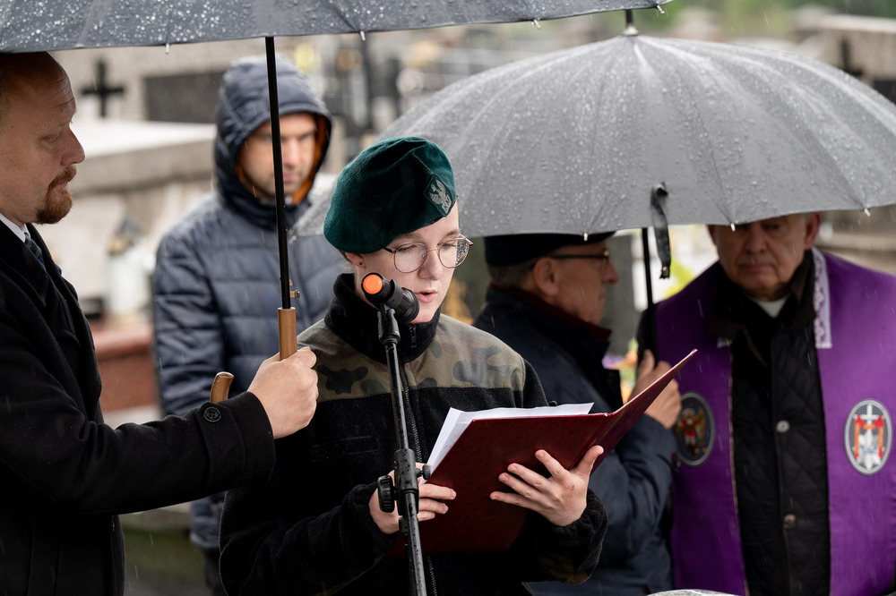 Uroczystość oznaczenia grobu Bolesława Niemca plakietą „Grób Weterana Walk o Wolność i Niepodległość Polski” – Będzin, 18 maja 2026. Fot.: IPN Krzysztof Łojko