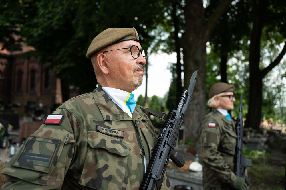 Uroczystość oznaczenia grobów weteranów powstań śląskich znakiem pamięci ,,Tobie Polsko”. Fot.: IPN Krzysztof Łojko