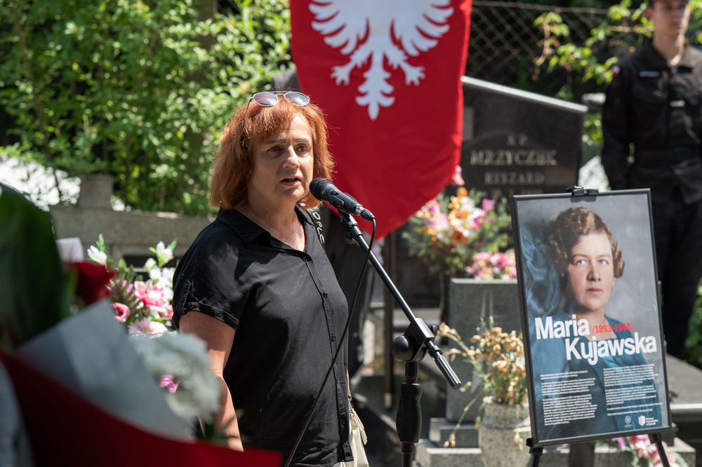 Uroczystość oznaczenia znakiem pamięci „Tobie Polsko” grobu śp. Marii Kujawskiej. Fot.: IPN Krzysztof Łojko