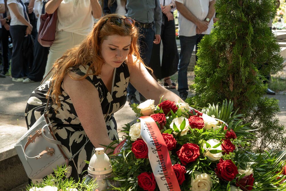 Uroczystość oznaczenia znakiem pamięci „Tobie Polsko” grobu śp. Florentyny i Teofila Pojdów. Fot.: IPN Krzysztof Łojko
