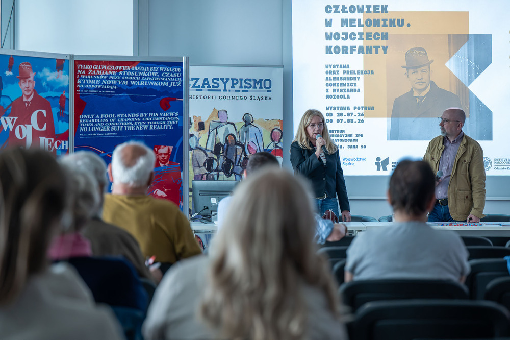 Otwarcie wystawy „Człowiek w meloniku. Wojciech Korfanty" w Przystanku Historia IPN w Katowicach, 23 lipca 2026. Fot.: IPN Krzysztof Łojko