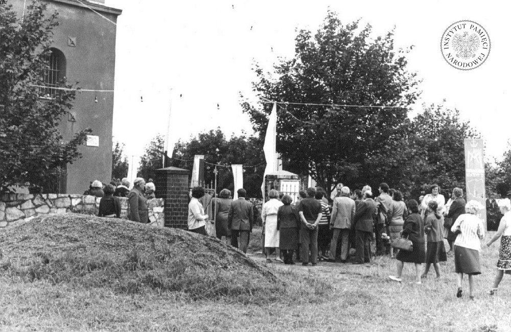 Uroczystości związane z peregrynacją kopii obrazu Matki Bożej Częstochowskiej na Górze Świętej Doroty w Będzinie-Grodźcu w sierpniu 1980 r. (IPN Ka 030/168)