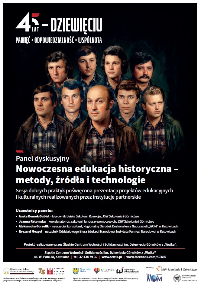 Projekt „45 lat – Dziewięciu. Pamięć, odpowiedzialność, wspólnota” – Katowice, 24-26 sierpnia 2026