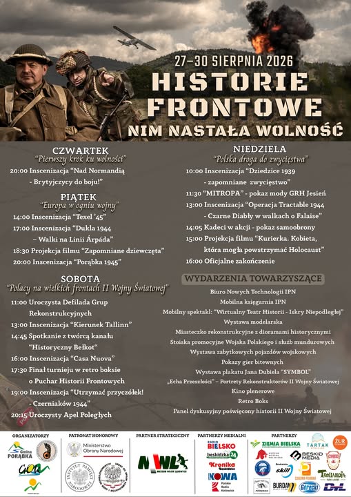 Wydarzenie plenerowe „Historie Frontowe. Nim nastała wolność” – Porąbka, 27-30 sierpnia 2026