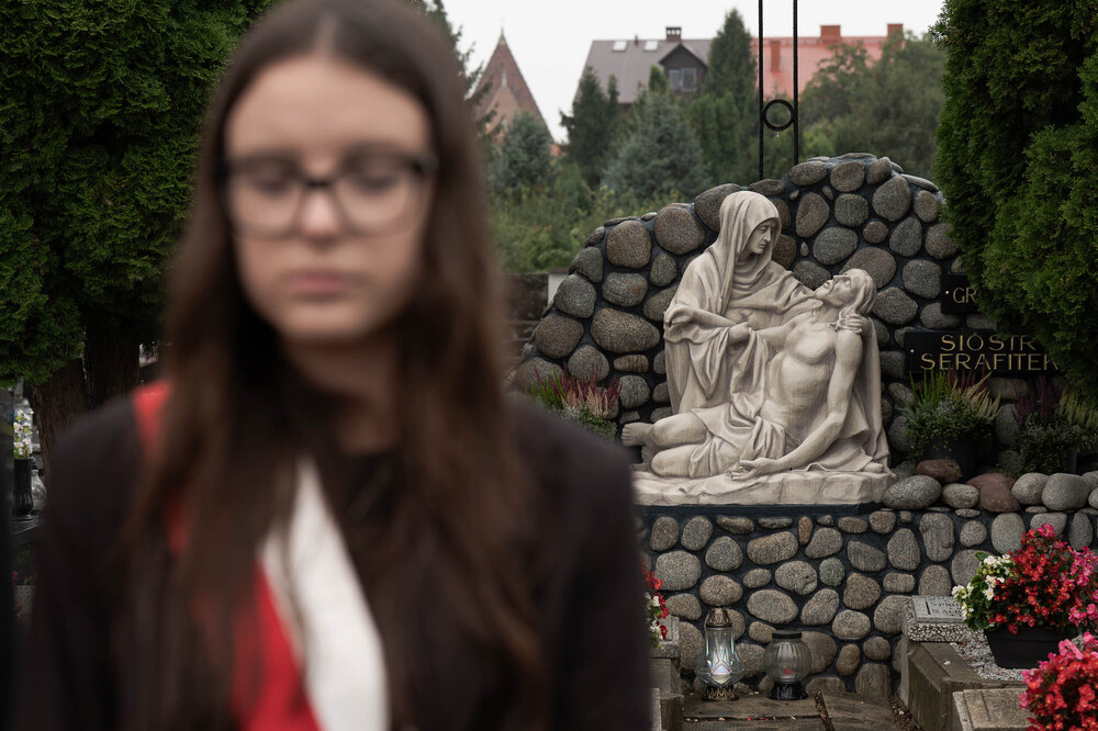 Uroczystość oznaczenia grobu powstańca śląskiego Leopoldyny Staweckiej znakiem pamięci „Tobie Polsko”. Fot.: IPN Krzysztof Łojko