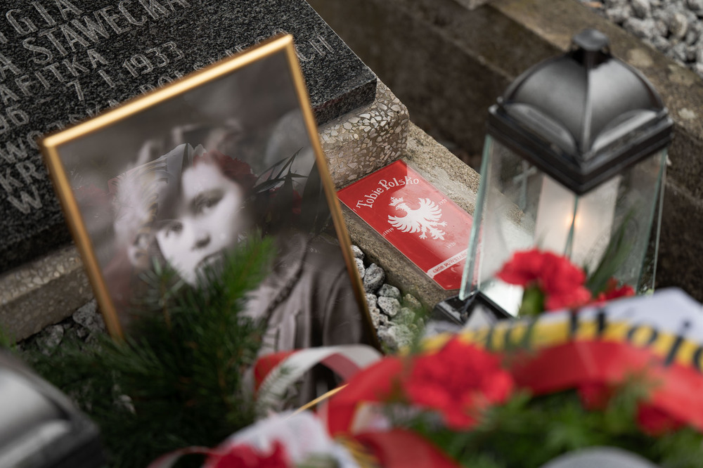 Uroczystość oznaczenia grobu powstańca śląskiego Leopoldyny Staweckiej znakiem pamięci „Tobie Polsko”. Fot.: IPN Krzysztof Łojko