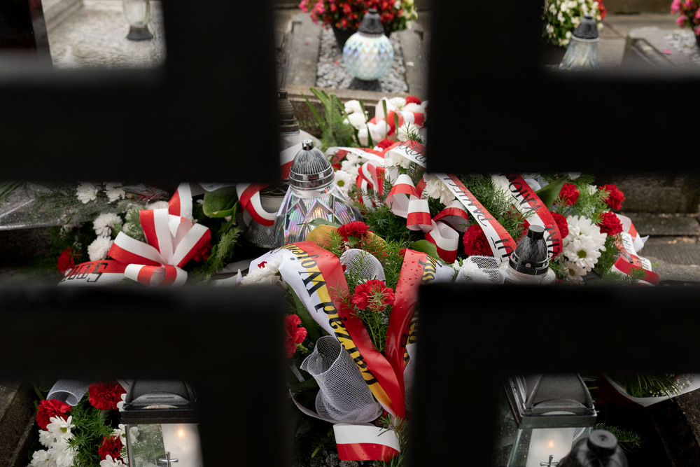 Uroczystość oznaczenia grobu powstańca śląskiego Leopoldyny Staweckiej znakiem pamięci „Tobie Polsko”. Fot.: IPN Krzysztof Łojko