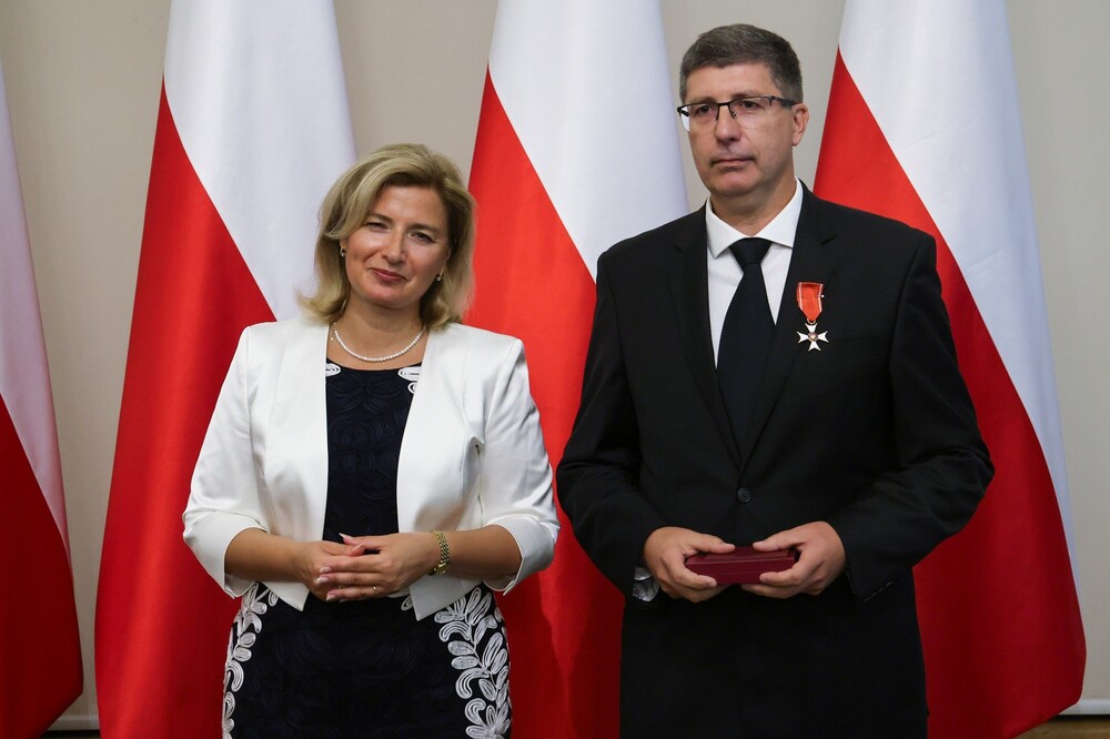 Od lewej: Agnieszka Jędrzak, Podsekretarza Stanu w KPRP  oraz prof. dr hab. Adam Dziurok. Fot. Grzegorz Jakubowski/KPRM