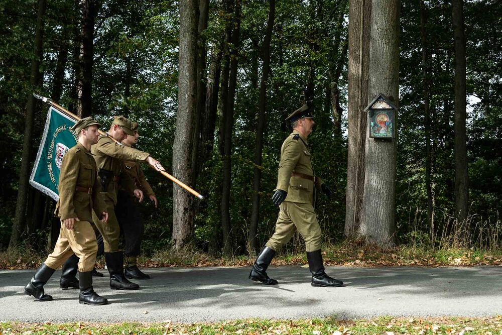 80. rocznica mordu dokonanego na żołnierzach VII Śląskiego Okręgu Narodowych Sił Zbrojnych. Fot.: IPN Krzysztof Łojko