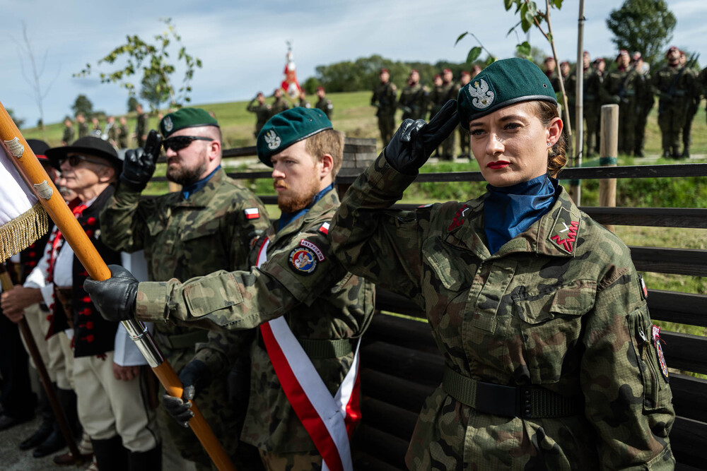 80. rocznica mordu dokonanego na żołnierzach VII Śląskiego Okręgu Narodowych Sił Zbrojnych. Fot.: IPN Krzysztof Łojko