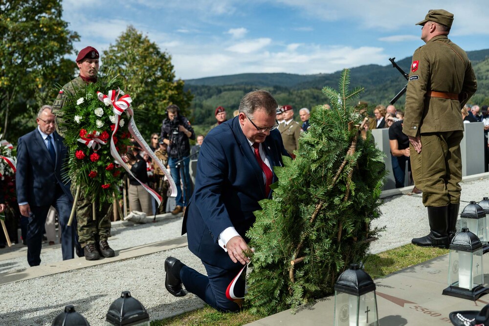 80. rocznica mordu dokonanego na żołnierzach VII Śląskiego Okręgu Narodowych Sił Zbrojnych. Fot.: IPN Krzysztof Łojko