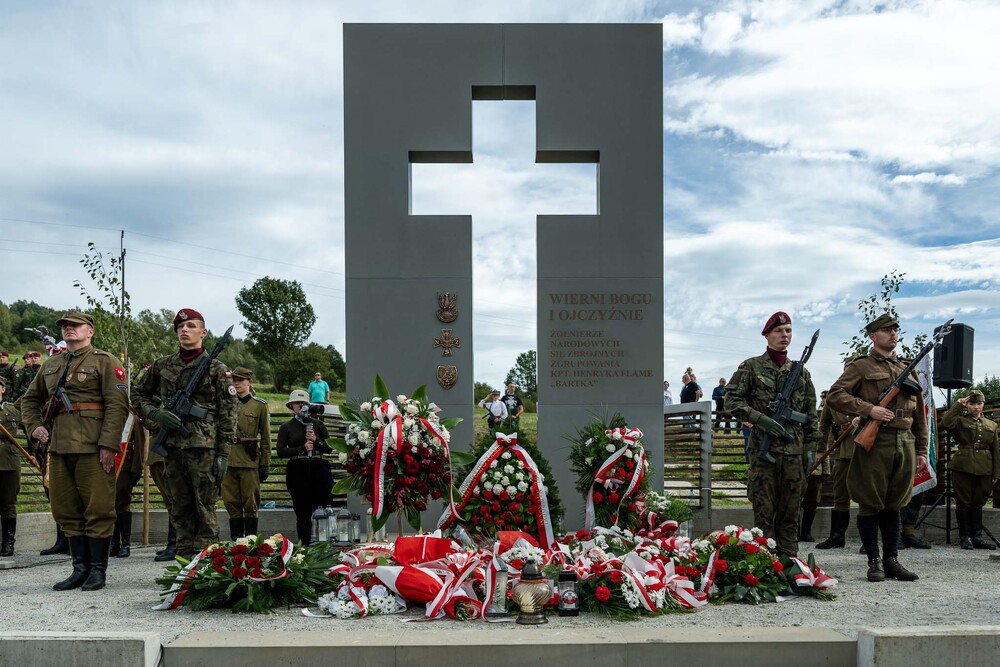 80. rocznica mordu dokonanego na żołnierzach VII Śląskiego Okręgu Narodowych Sił Zbrojnych. Fot.: IPN Krzysztof Łojko