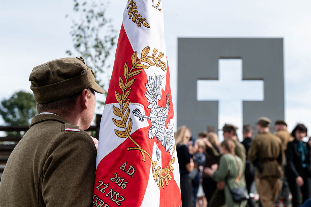80. rocznica mordu dokonanego na żołnierzach VII Śląskiego Okręgu Narodowych Sił Zbrojnych. Fot.: IPN Krzysztof Łojko