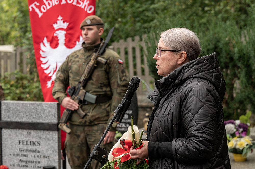 Uroczystość oznaczenia grobu powstańca śląskiego śp. Augustyna Feliksa znakiem pamięci „Tobie Polsko”. Fot.: IPN Krzysztof Łojko