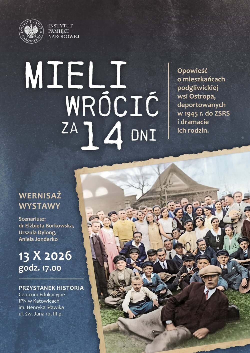 Wernisaż wystawy „Mieli wrócić za 14 dni” – Katowice, 13 października 2026