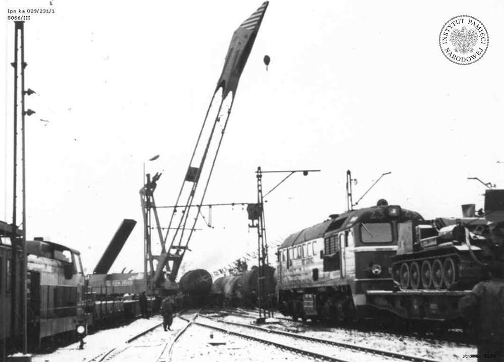Miejsce wypadku w Poraju, grudzień 1970 r. (IPN Ka 029/231, t. 1)
