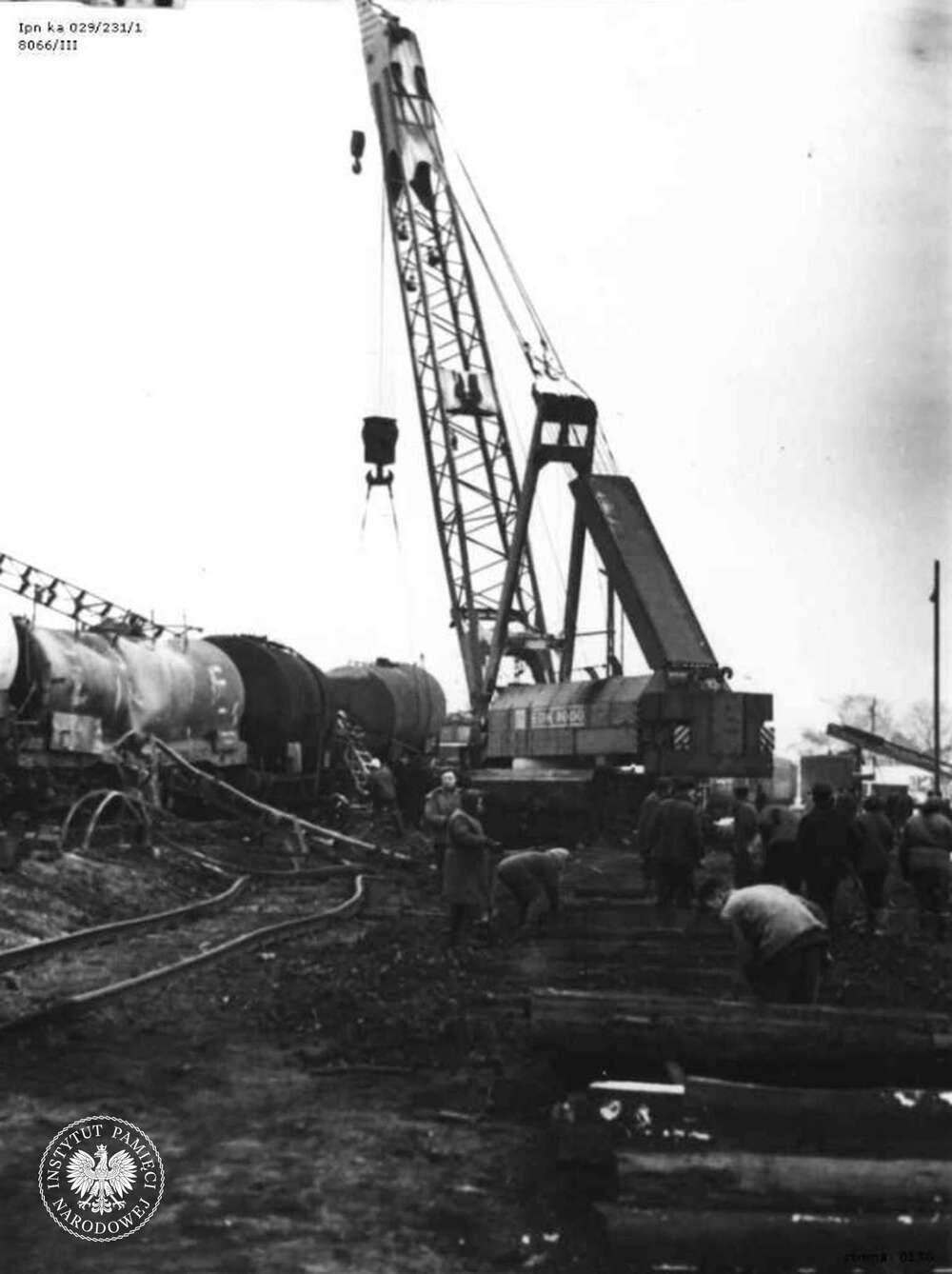 Miejsce wypadku w Poraju, grudzień 1970 r. (IPN Ka 029/231, t. 1)