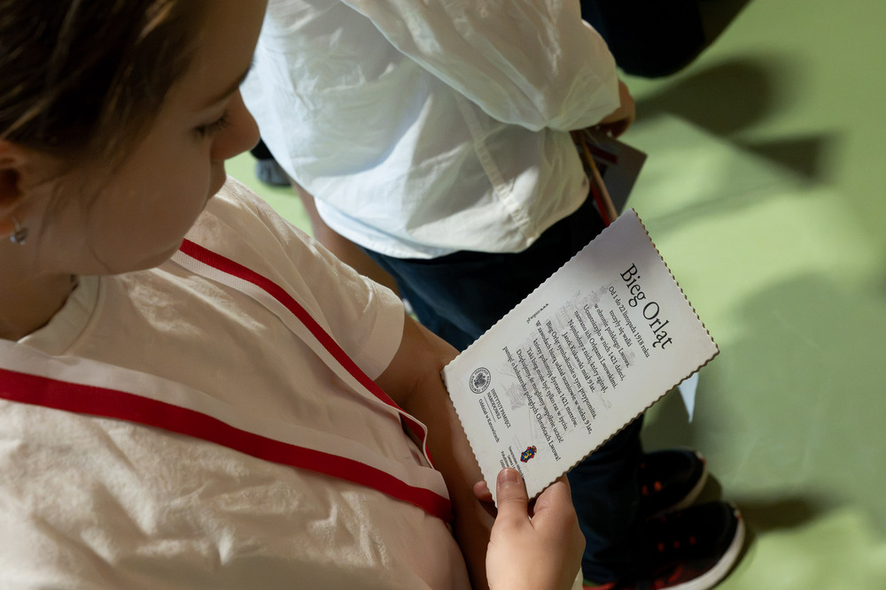 Bieg Orląt Lwowskich w Szkole Podstawowej nr 33 z Oddziałami Dwujęzycznymi w Katowicach. Fot.: IPN Krzysztof Łojko