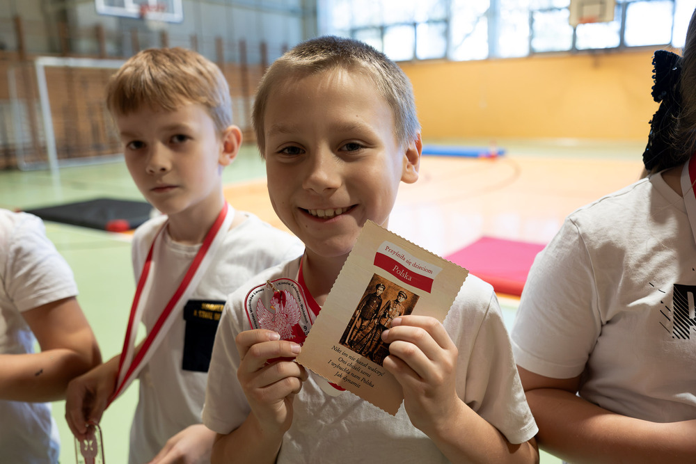 Bieg Orląt Lwowskich w Szkole Podstawowej nr 33 z Oddziałami Dwujęzycznymi w Katowicach. Fot.: IPN Krzysztof Łojko