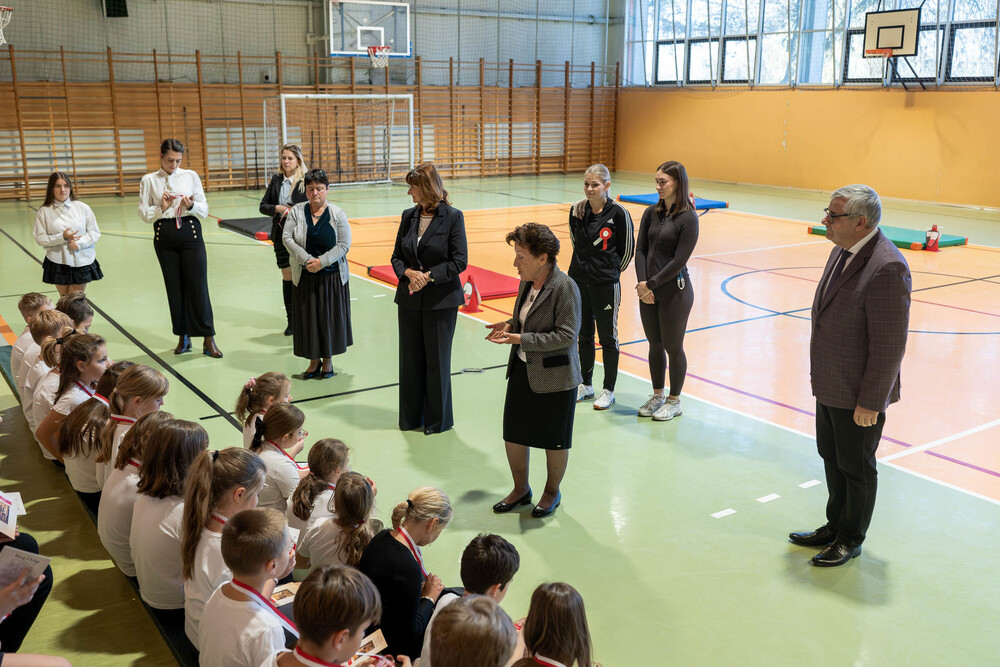 Bieg Orląt Lwowskich w Szkole Podstawowej nr 33 z Oddziałami Dwujęzycznymi w Katowicach. Fot.: IPN Krzysztof Łojko