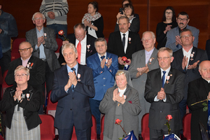 Ceremonia wręczenia Krzyża Wolności i Solidarności w Bielsku-Białej.
