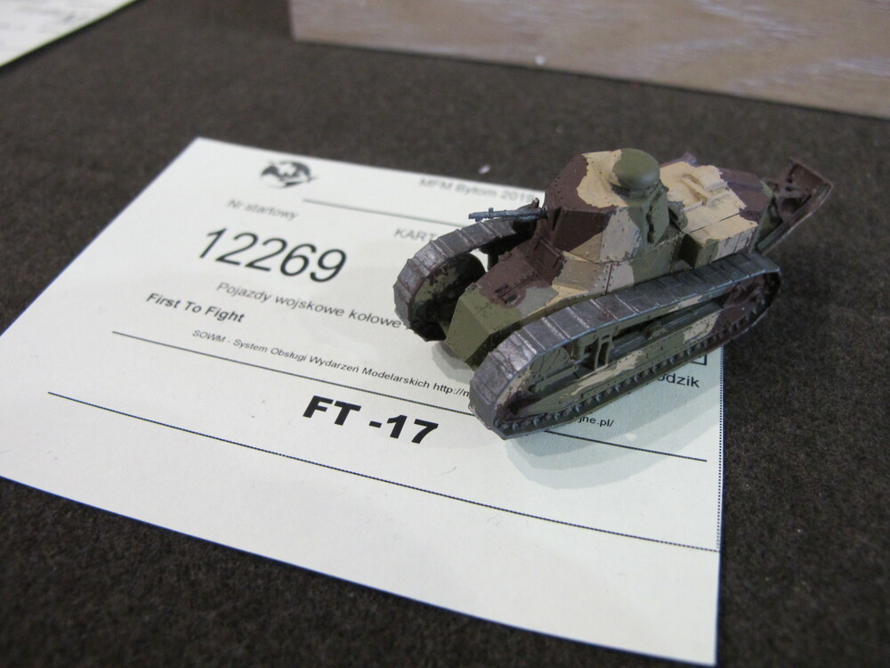 Model Karola Orzechowskiego czołg FT-17.