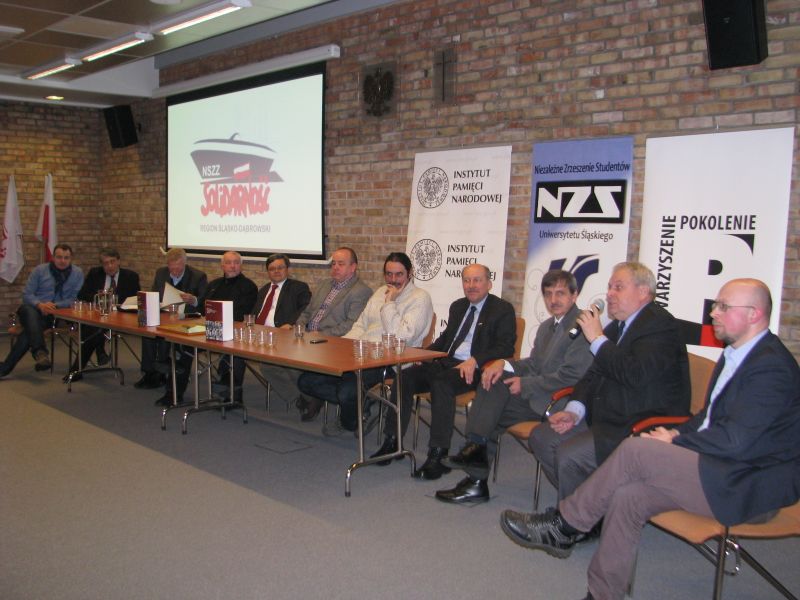 Uczestnicy dyskusji panelowej  „NZS a Solidarność – młodszy brat czy ważny partner