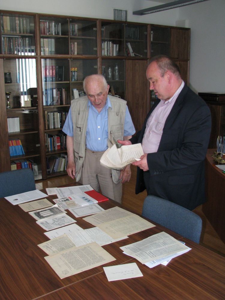 Od lewej: ppłk Marian Piotrowicz, dr Andrzej Drogoń 