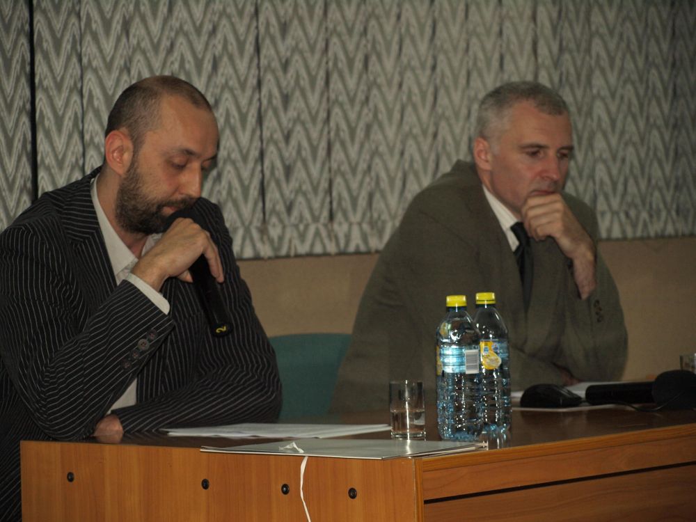 Od lewej Jarosław Łabowicz i Wojciech Krupa (OBUiAD Katowice)