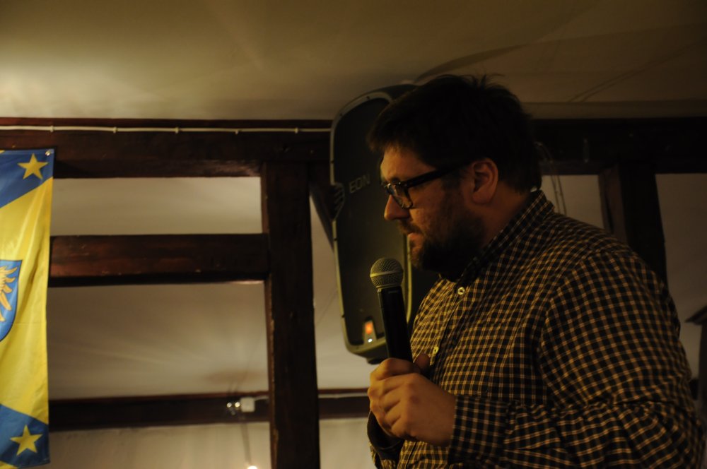 Wykład o obozach pracy przymusowej dla uczestników warsztatów wygłosił Sebastian Rosenbaum