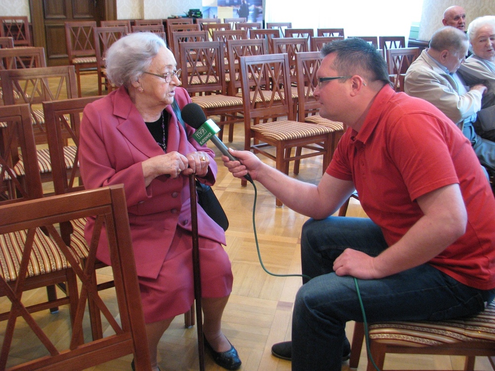 Krystyna Koczy, świadek historii, podczas wywiadu dla TVP Katowice 