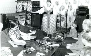 26 maja 1980, występ kabaretu „Śląskie Rajcule” dla żon funkcjonariuszy z okazji Dnia Matki. (IPN Ka 425/116)